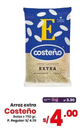 Vega Arroz extra Costeño Bolsa x 750 gr. oferta