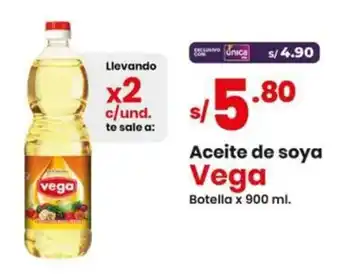 Vega Aceite de soya Vega Botella x 900 ml. oferta