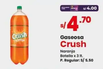 Vega Gaseosa Crush Naranja Botella x 3 It. oferta