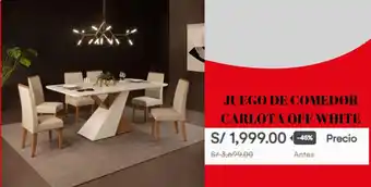 Oechsle JUEGO DE COMEDOR CARLOTA OFF WHITE oferta