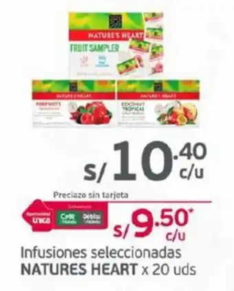 Tottus Infusiones seleccionadas NATURE'S HEART x 20 uds oferta