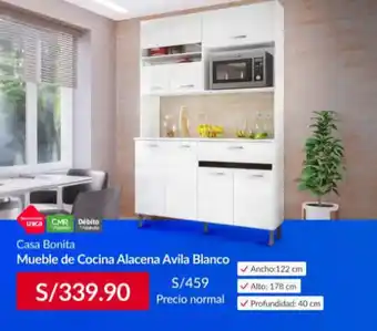 Sodimac Casa Bonita Mueble de Cocina Alacena Avila Blanco oferta