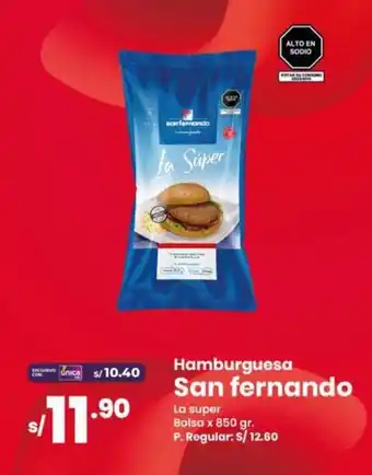 Vega Hamburguesa San fernando La super Bolsa x 850 gr oferta