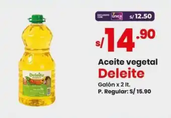 Vega Aceite vegetal Deleite Galón x 2 It. oferta