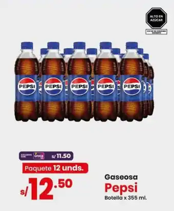 Vega Gaseosa Pepsi Botella x 355 ml. oferta