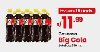 Vega Gaseosa Big Cola Botella x 350 ml. oferta