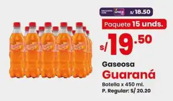 Vega Gaseosa Guaraná Botella x 450 ml. oferta