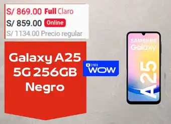 Claro SAMSUNG Galaxy A25 5G 256GB  Negro oferta