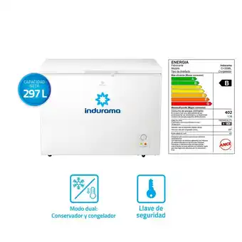 Tiendas EFE Congeladora indurama 297lt ci-320bl oferta