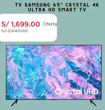 La Curacao TV SAMSUNG 65" CRYSTAL 4K ULTRA HD SMART TV oferta