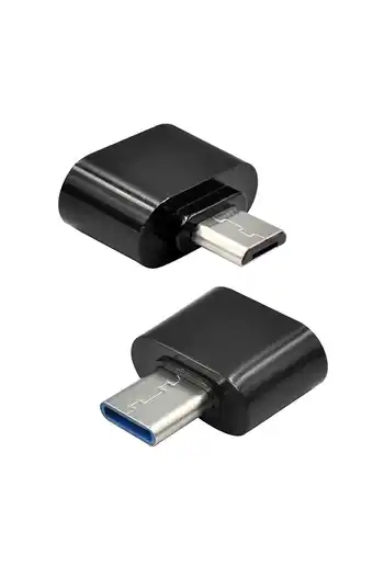 Tiendas EFE Adaptador otg tipo c negro + micro usb oferta