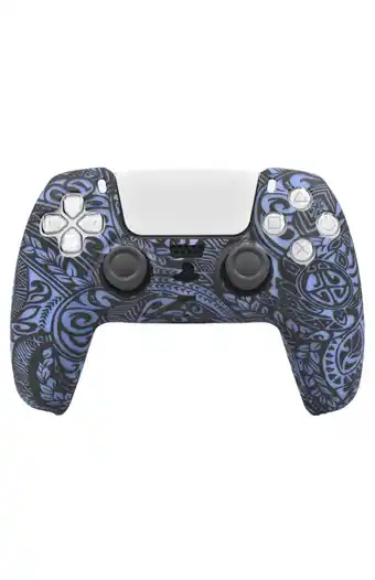 Tiendas EFE Funda de silicona mando de ps5 azul floreado oferta