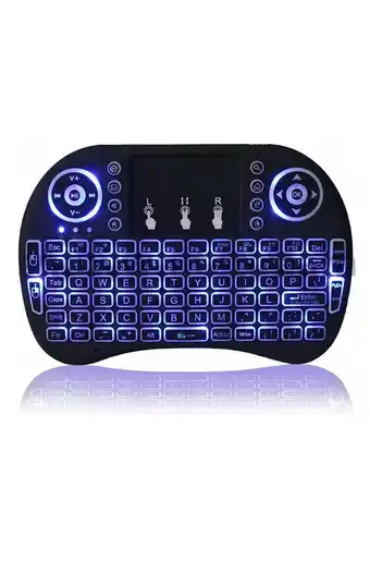 Tiendas EFE Mini teclado iluminado inalámbrico p/sm pc y tv oferta
