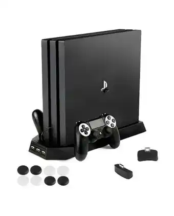 Tiendas EFE Soporte cargador ventilador ps4 pro kjh - negro oferta