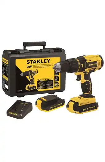 Tiendas EFE Taladro percutor stanley sch20c2k 20v litio 1/2"; + maleta oferta