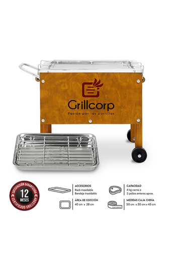 Tiendas EFE Caja china chica premium con bandeja y rack inoxidable 50x30x45 cm oferta