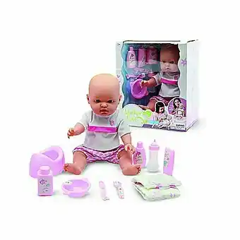 Tottus Muñeca drink y wet con accesorios de 42 cm oferta