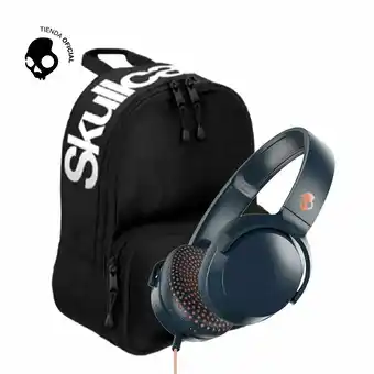 Tottus Audifono skullcandy riff mic sunset + mochila plain oferta