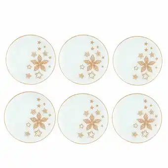Tottus Plato vidrio 19 cm estrellas dorado oferta