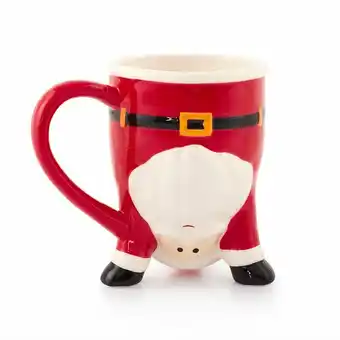 Tottus Mug navidad santa de cabeza 300ml oferta