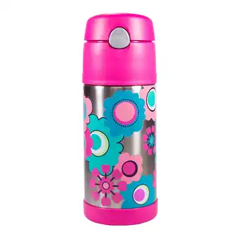 Tottus Thermo acero decorado flores 350ml oferta