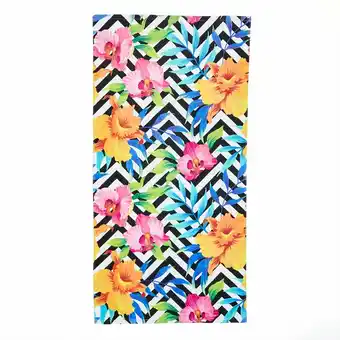 Tottus Toalla playa estampada flores 70x140cm oferta