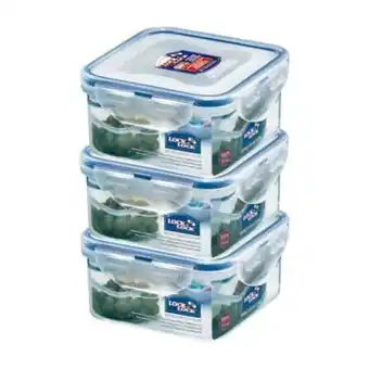 Tottus Set x3 envases hermetico cuadrado 420ml oferta