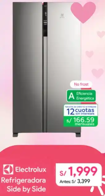 Hiraoka Electrolux Refrigeradora Side by Side oferta