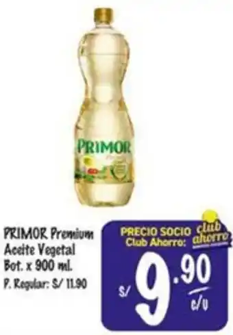 MaxiAhorro PRIMOR Premium Aceite Vegetal Bot. x 900ml oferta