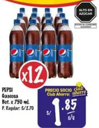 MaxiAhorro PEPSI Gaseosa Bot. x 750ml oferta