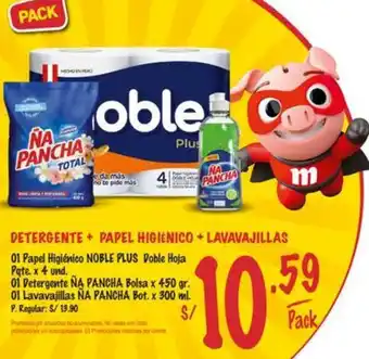 MaxiAhorro DETERGENTE + PAPEL HIGIÉNICO + LAVAVAJILLAS oferta