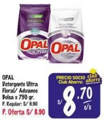 MaxiAhorro OPAL Detergente Ultra Floral/ Advance Bolsa x 750gr oferta