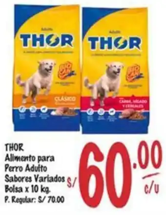 MaxiAhorro THOR Alimento para Perro Adulto Sabores Variados Bolsa x 10kg oferta