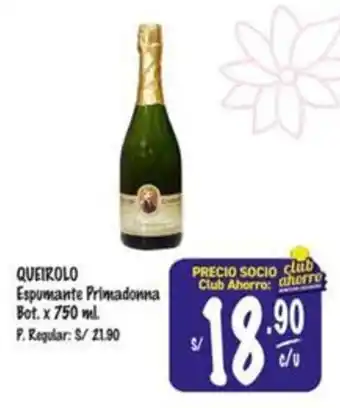 MaxiAhorro QUEIROLO Espumante Primadonna Bot. x 750 ml. oferta