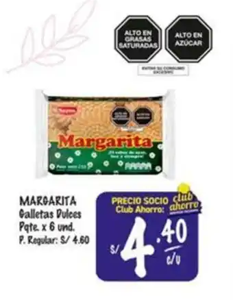 MaxiAhorro MARGARITA Galletas Dulces Pqte. x 6 und. oferta