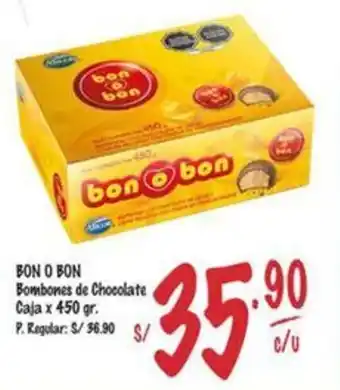 MaxiAhorro BON O BON Bombones de Chocolate Caja x 450 gr. oferta