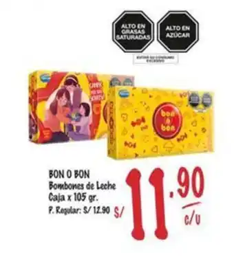 MaxiAhorro BON O BON Bombones de Leche Caja x 105 gr. oferta