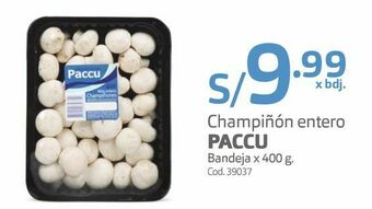 Makro Champiñón entero paccu bandeja x 400 g oferta