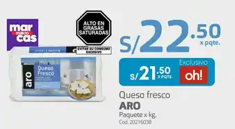Makro Queso fresco aro paquete x kg oferta