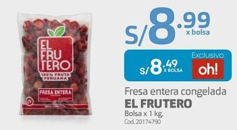 Makro Fresa entera congelada el frutero bolsa x 1 kg oferta