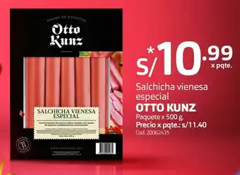Makro Salchicha vienesa especial otto kunz paquete x 500 g oferta