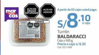 Turrón baldaracci caja x 500 g.