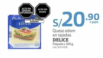 Makro Queso edam en tajadas delice paquete x 500 g. oferta
