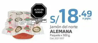 Makro Jamón del norte alemana paquete x 500 g. oferta