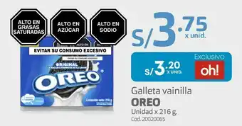 Makro Galleta vainilla oreo unidad x 216 g oferta