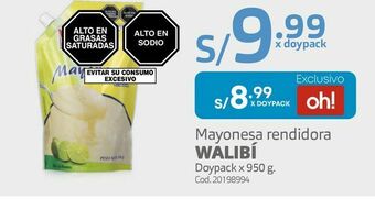 Makro Mayonesa rendidora walibí doypack x 950 g oferta