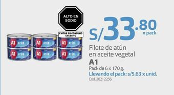 Makro Filete de atún en aceite vegetal a1 pack de 6 x 170 g oferta