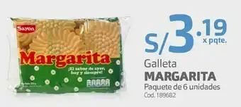 Makro Galleta margarita paquete de 6 unidades oferta
