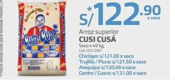 Makro Arroz superior cusi cusá saco x 49 kg. oferta