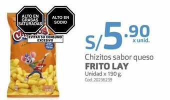 Makro Chizitos sabor queso frito lay unidad x 190 g. oferta